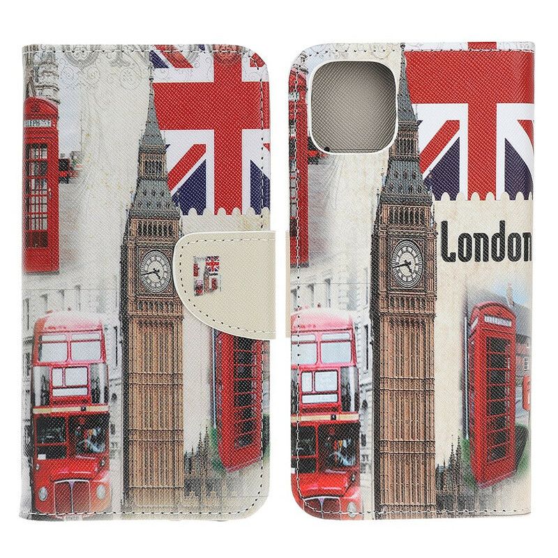 Leren Hoesje Voor iPhone 13 Pro Londen Leven