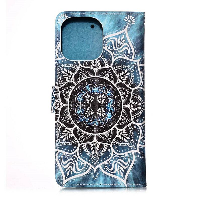 Leren Hoesje Voor iPhone 13 Pro Mandala In De Lucht