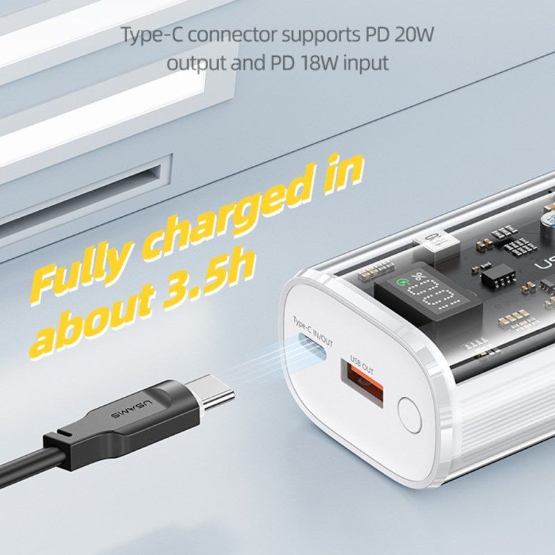 Externe Batterij 9000Mah Dubbele Poorten Digitaal Display