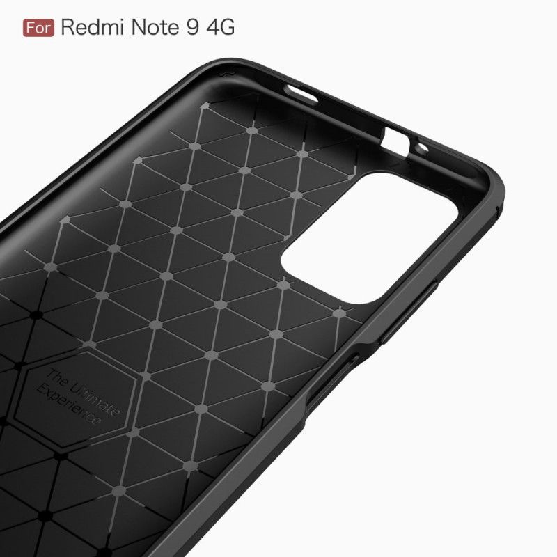 Hoesje Xiaomi Poco M3 Rood Zwart Geborsteld Koolstofvezel