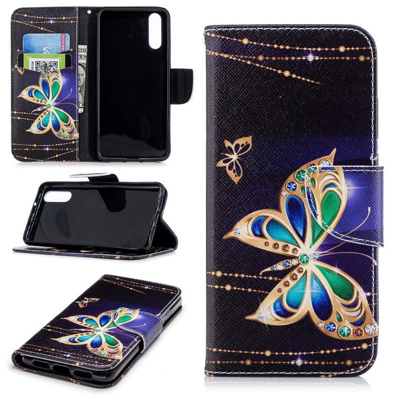 Cover Folio-hoesje Huawei P20 Telefoonhoesje Magische Vlinder