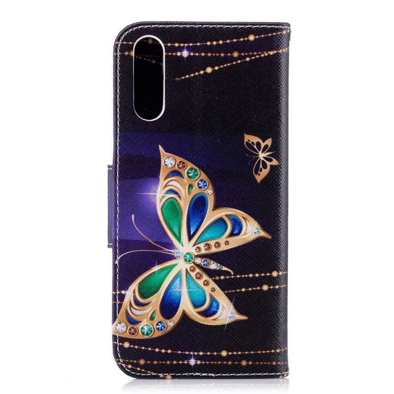 Cover Folio-hoesje Huawei P20 Telefoonhoesje Magische Vlinder