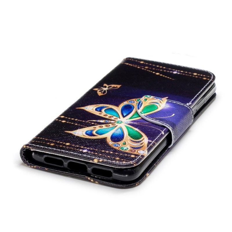 Cover Folio-hoesje Huawei P20 Telefoonhoesje Magische Vlinder