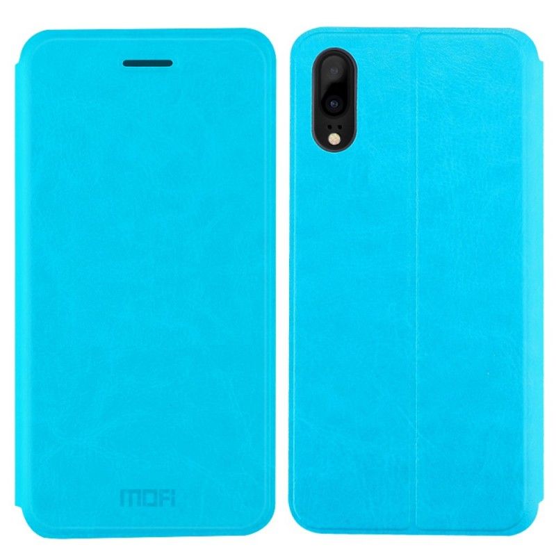Folio-hoesje Huawei P20 Lichtblauw Magenta Telefoonhoesje Mofi