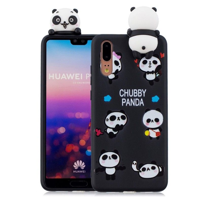 Hoesje Huawei P20 Telefoonhoesje 3D Chuba Panda