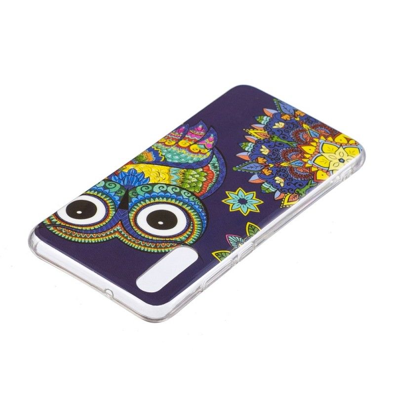 Hoesje voor Huawei P20 Fluorescerende Mandala-Uil