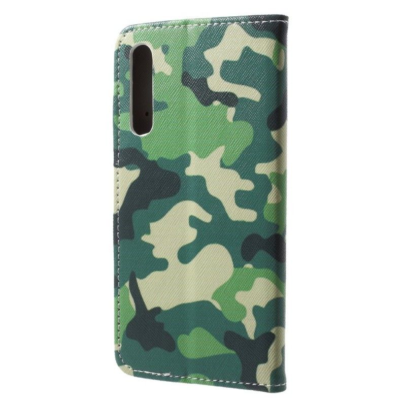 Leren Hoesje Huawei P20 Militaire Camouflage