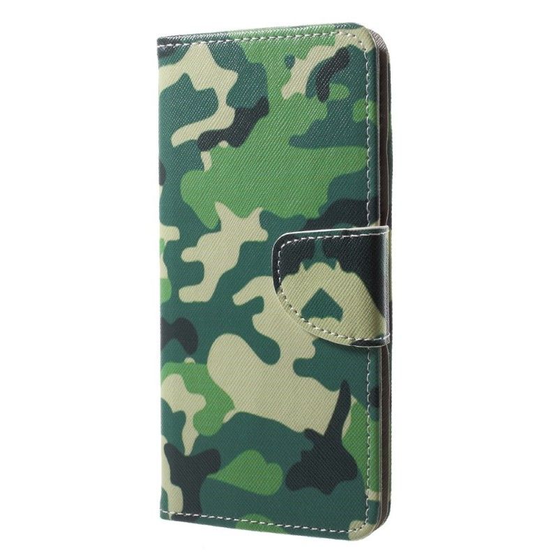 Leren Hoesje Huawei P20 Militaire Camouflage