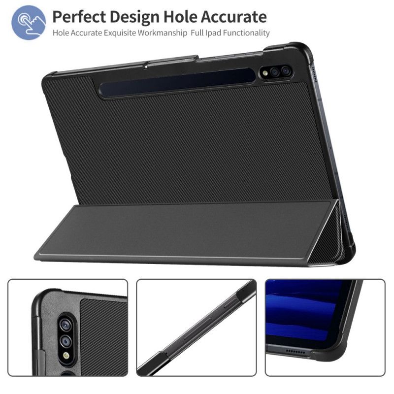 Drievoudige Smartcase Met Pennenhouder Samsung Galaxy Tab S7 Plus