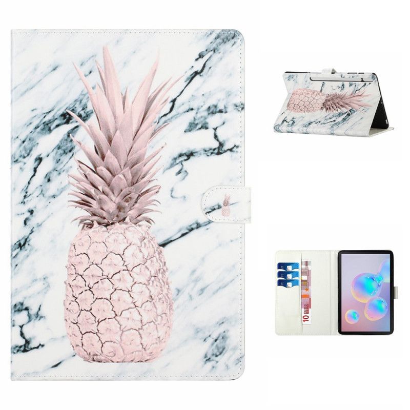 Leren Hoesje voor Samsung Galaxy Tab S7 Plus Ananas