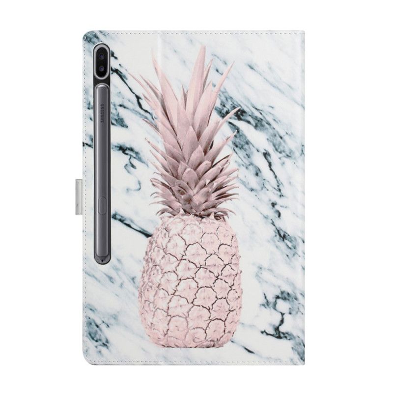 Leren Hoesje voor Samsung Galaxy Tab S7 Plus Ananas