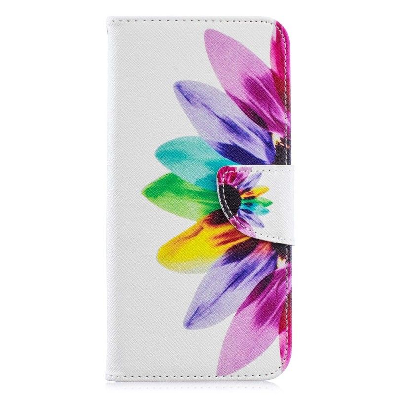 Bescherming Hoesje Samsung Galaxy A30 Telefoonhoesje Aquarelbloem