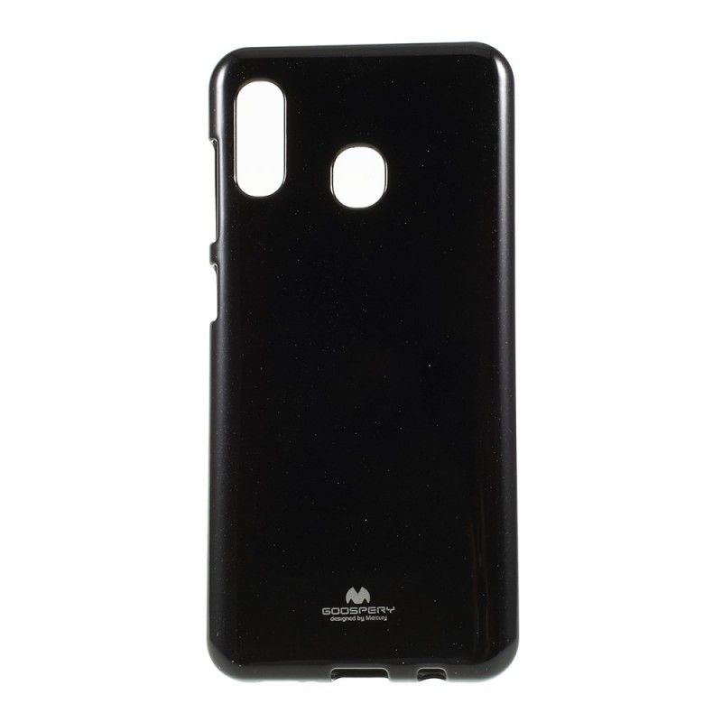 Cover Hoesje Samsung Galaxy A30 Wit Zwart Telefoonhoesje Flitsend Kwikmetaaleffect