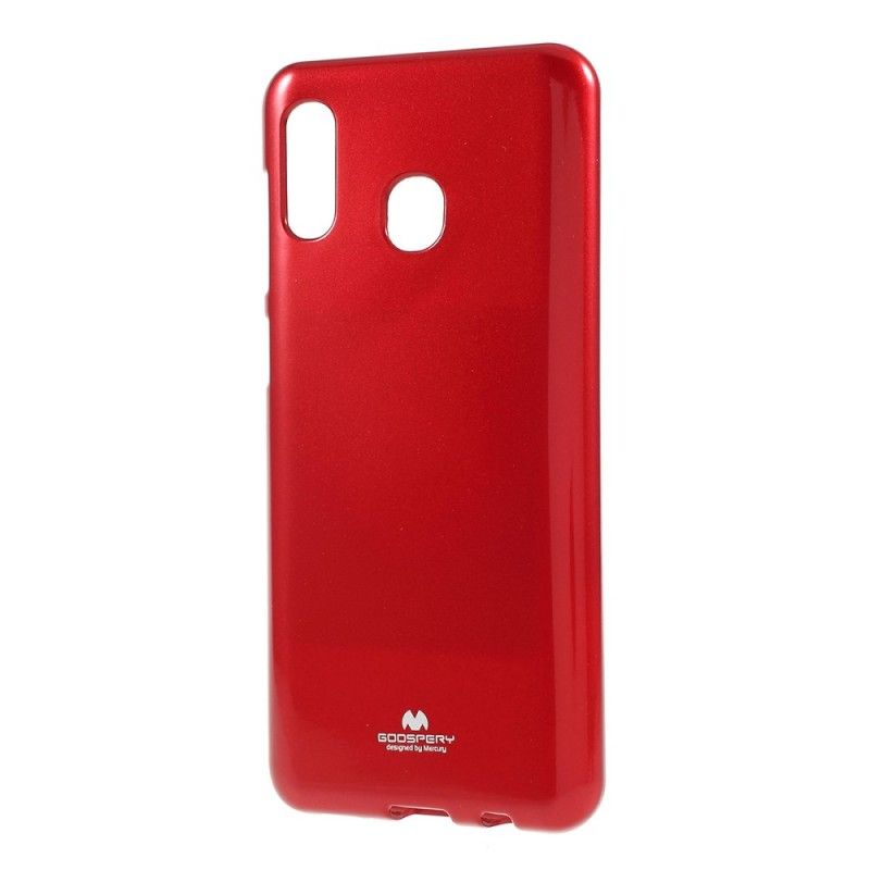 Hoesje Samsung Galaxy A30 Magenta Rood Flitsend Goospery Metal Effect