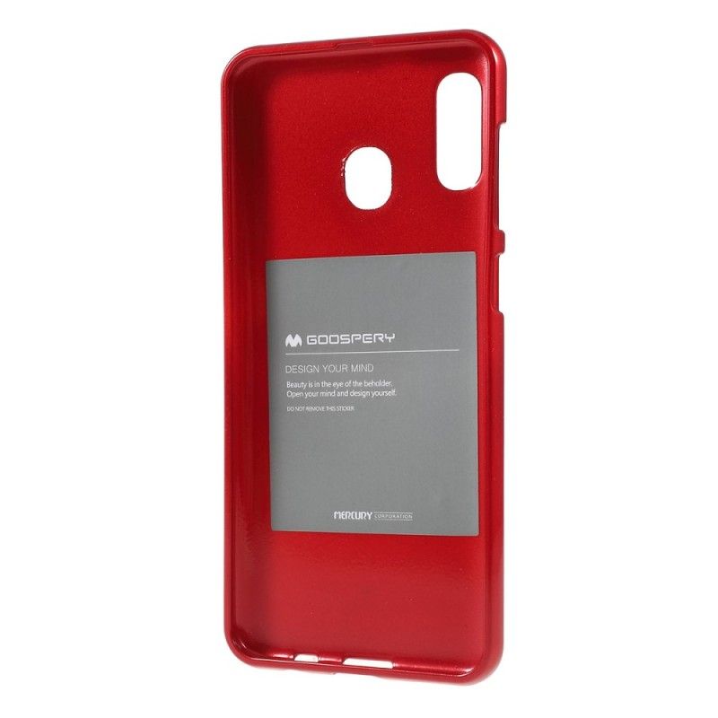 Hoesje Samsung Galaxy A30 Magenta Rood Flitsend Goospery Metal Effect