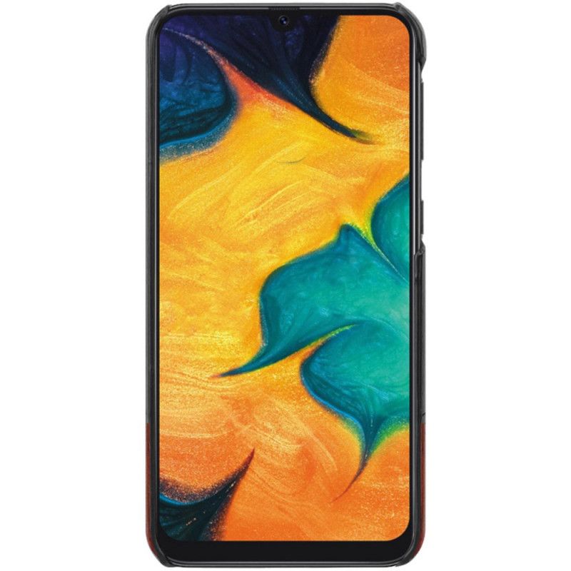 Hoesje Samsung Galaxy A30 Rood Zwart Imak Ruiyi Serie Leereffect