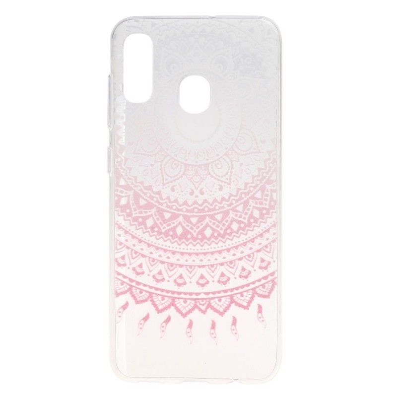 Hoesje Samsung Galaxy A30 Rose Transparante Kleurrijke Mandala