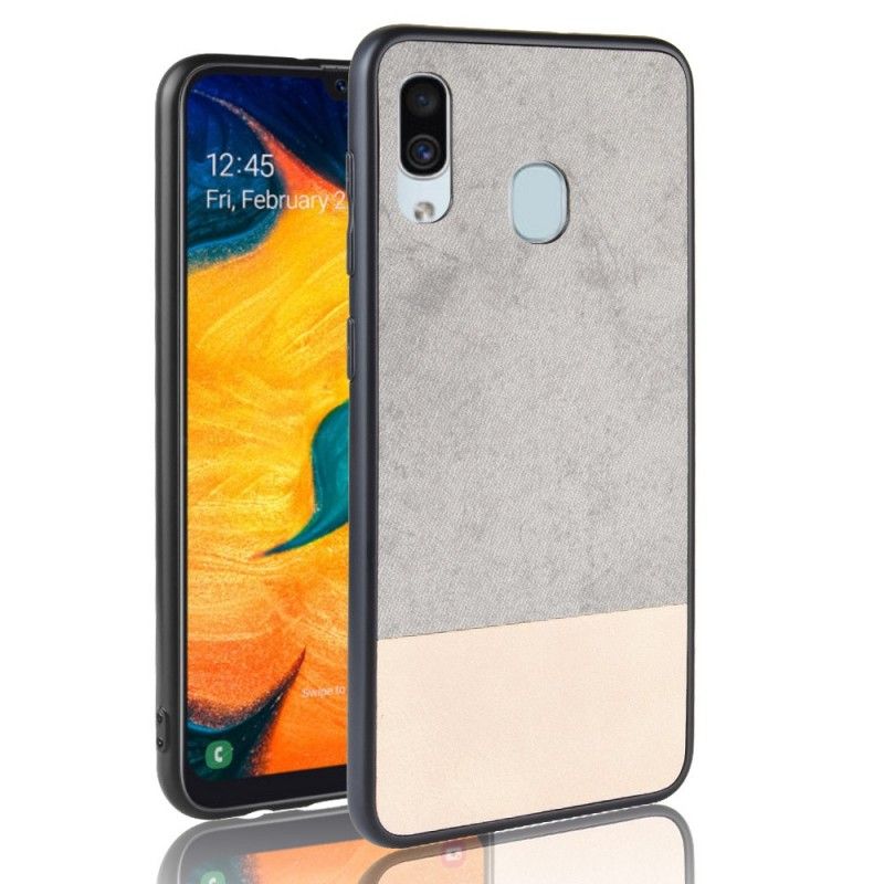 Hoesje Samsung Galaxy A30 Telefoonhoesje Tweekleurig Kunstleer