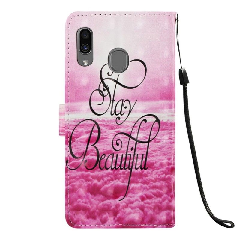 Leren Hoesje voor Samsung Galaxy A30 Blijf Mooi