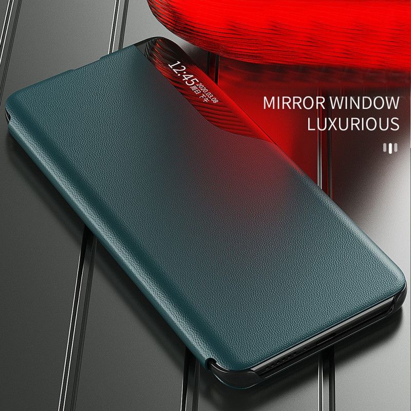 Bekijk Omslag Xiaomi Redmi Note 10 / Note 10S Rood Zwart Leereffect