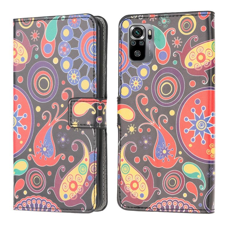 Flip Case Leren Xiaomi Redmi Note 10 / Note 10S Melkwegontwerp