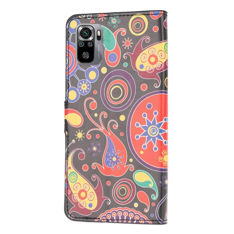 Flip Case Leren Xiaomi Redmi Note 10 / Note 10S Melkwegontwerp