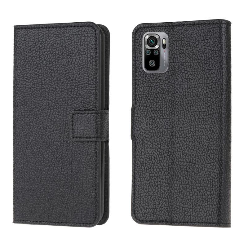 Leren Hoesje voor Xiaomi Redmi Note 10 / Note 10S Lychee Nerfleder Effect