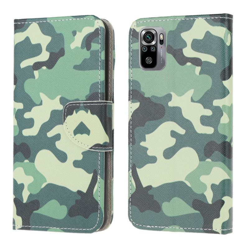 Leren Hoesje Xiaomi Redmi Note 10 / Note 10S Camouflage