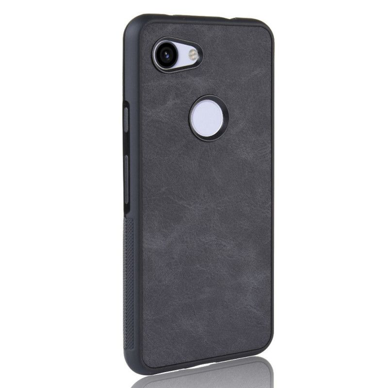 Case Hoesje Google Pixel 3A Donkerblauw Zwart Telefoonhoesje Premium Leereffect