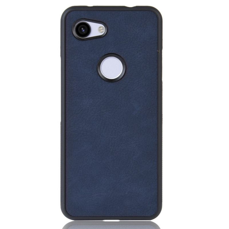 Case Hoesje Google Pixel 3A Donkerblauw Zwart Telefoonhoesje Premium Leereffect