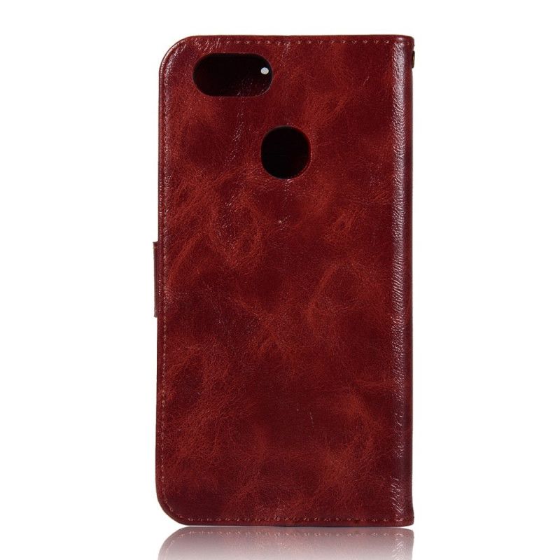 Leren Hoesje voor Google Pixel 3A Koffie Rood Vintage Leereffect Met Riem