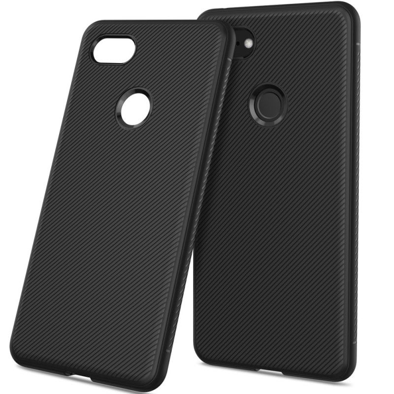 Hoesje Google Pixel 3 Cyaan Paars Antislip Geweven