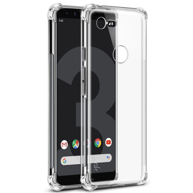 Hoesje voor Google Pixel 3 Transparant Grijs Imak Huidgevoel