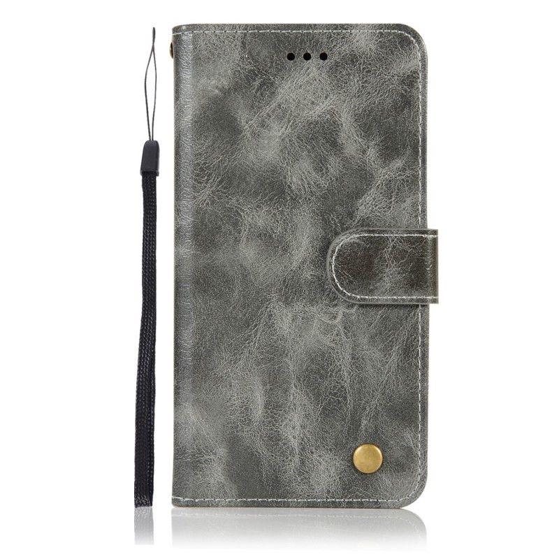 Leren Hoesje Google Pixel 3 Donkerrood Vintage Leereffect Met Riem