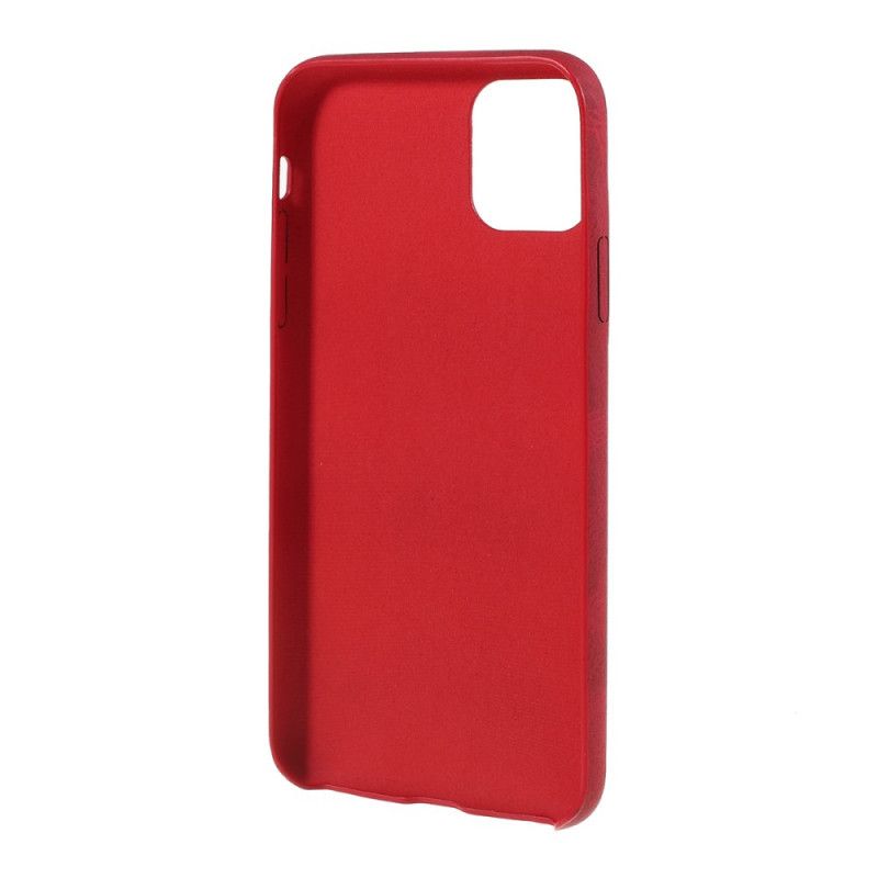 Case Hoesje iPhone 11 Grijs Zwart Telefoonhoesje Mat Leereffect