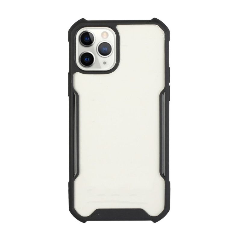 Case Hoesje iPhone 11 Rood Zwart Telefoonhoesje Hybride Met Gekleurde Randen