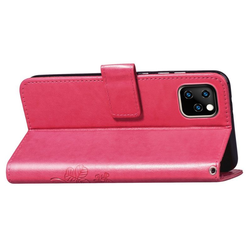 Cover Folio-hoesje iPhone 11 Grijs Zwart Telefoonhoesje Klavertje Vier