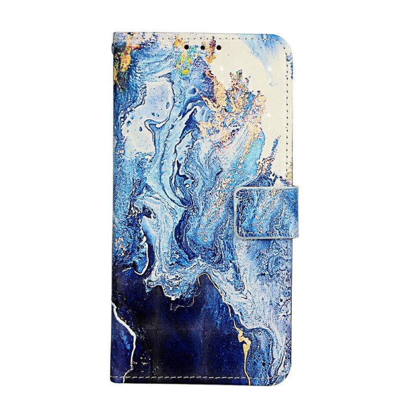 Cover Folio-hoesje iPhone 11 Telefoonhoesje Met Verstelbare Marmeren Riem