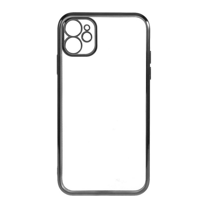 Cover Hoesje iPhone 11 Grijs Zwart Telefoonhoesje Transparant Kristal