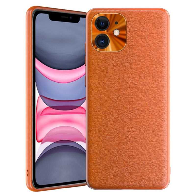 Cover Hoesje iPhone 11 Oranje Zwart Telefoonhoesje Kleur Leerstijl