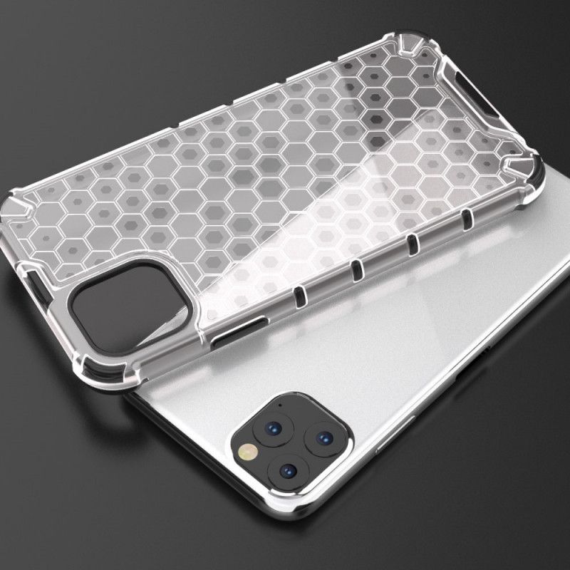 Cover Hoesje iPhone 11 Wit Zwart Telefoonhoesje Honingraatstijl