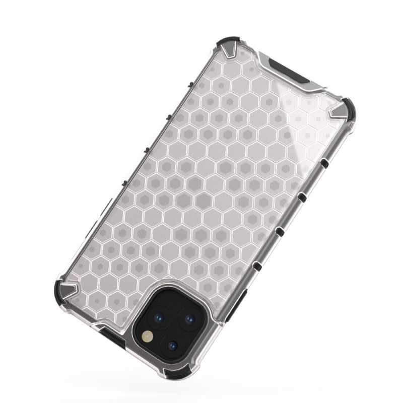 Cover Hoesje iPhone 11 Wit Zwart Telefoonhoesje Honingraatstijl