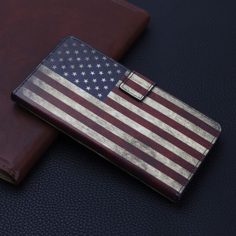 Flip Case Leren iPhone 11 Usa Vlag