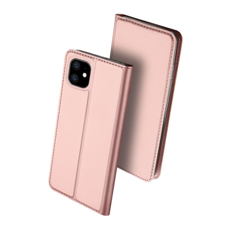 Folio-hoesje iPhone 11 Goud Zwart Skin Pro Serie Dux Ducis