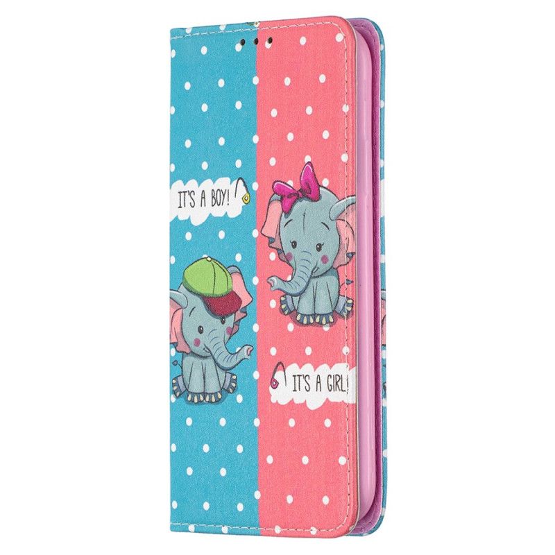 Folio-hoesje iPhone 11 Telefoonhoesje Babyolifanten