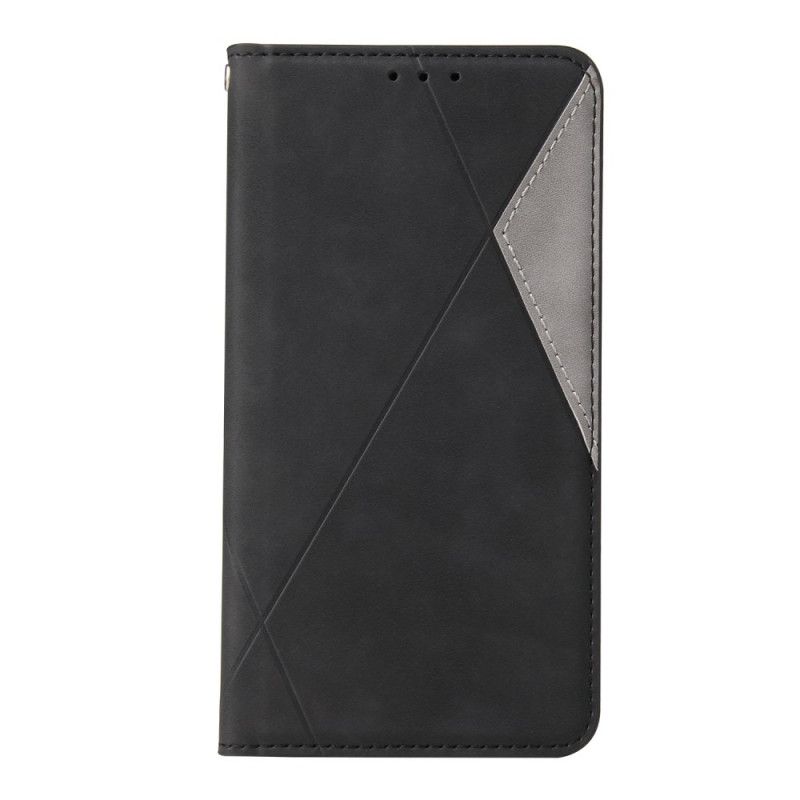 Folio-hoesje voor iPhone 11 Grijs Zwart Vintage Driehoekige Stijl