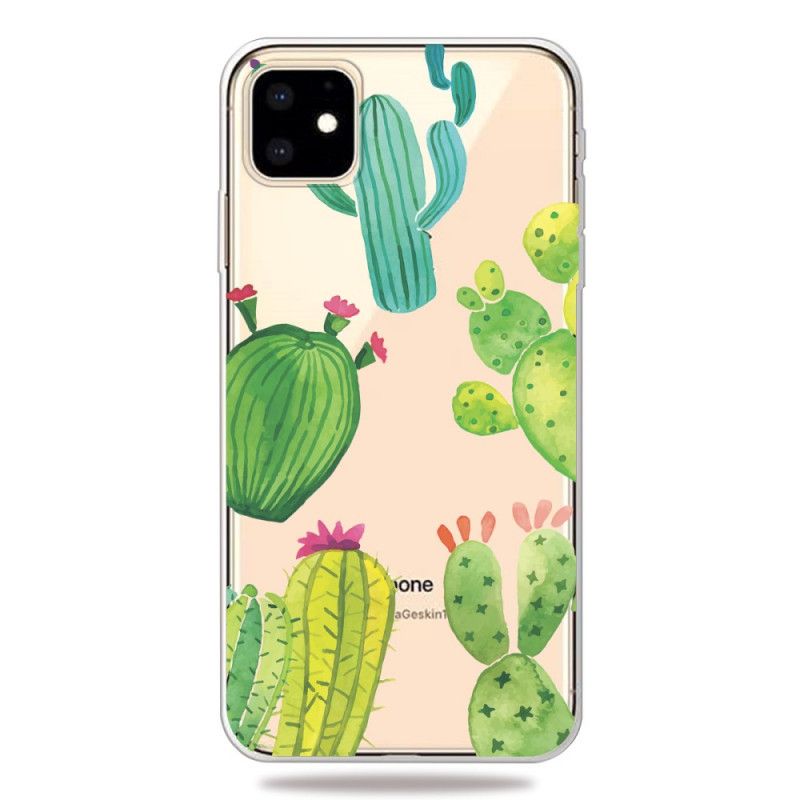 Hoesje iPhone 11 Aquarel Cactus