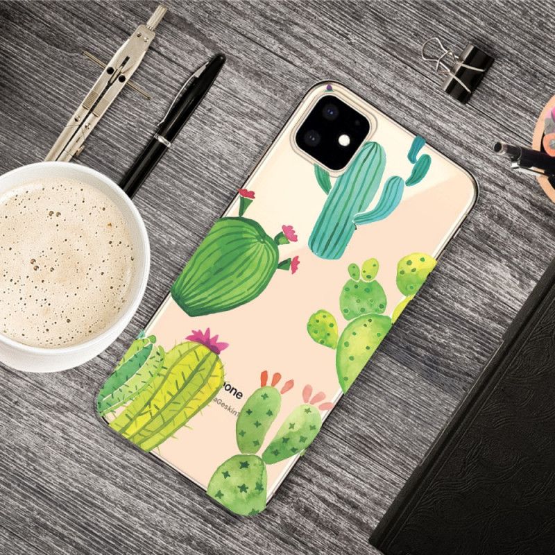 Hoesje iPhone 11 Aquarel Cactus