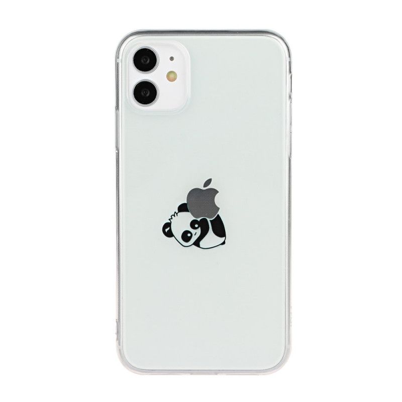 Hoesje iPhone 11 Grijs Zwart Logo Panda-Spellen