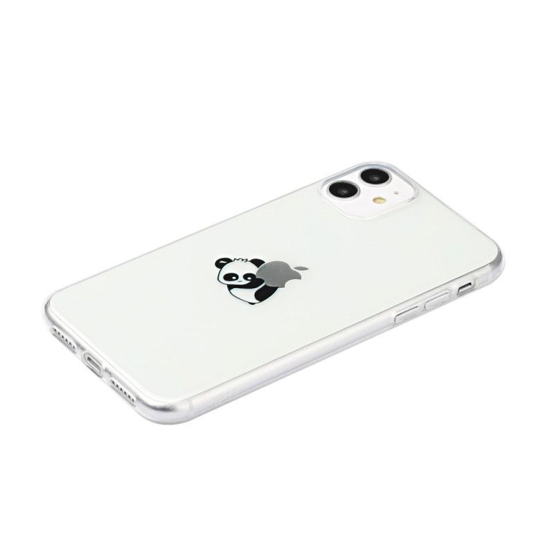 Hoesje iPhone 11 Grijs Zwart Logo Panda-Spellen